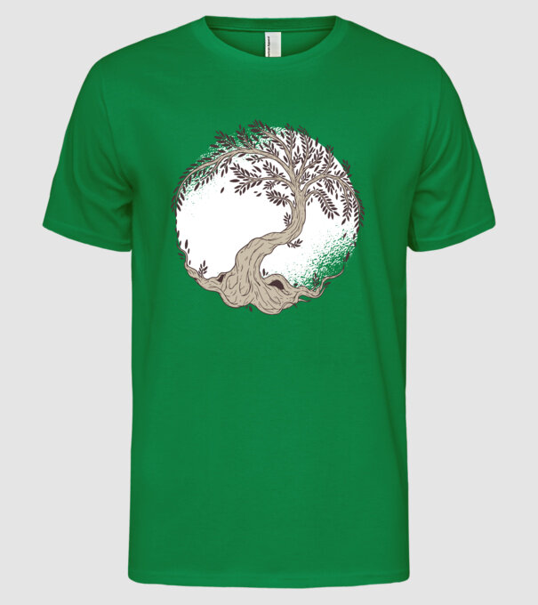 Copacul vieții model verde pe tricou