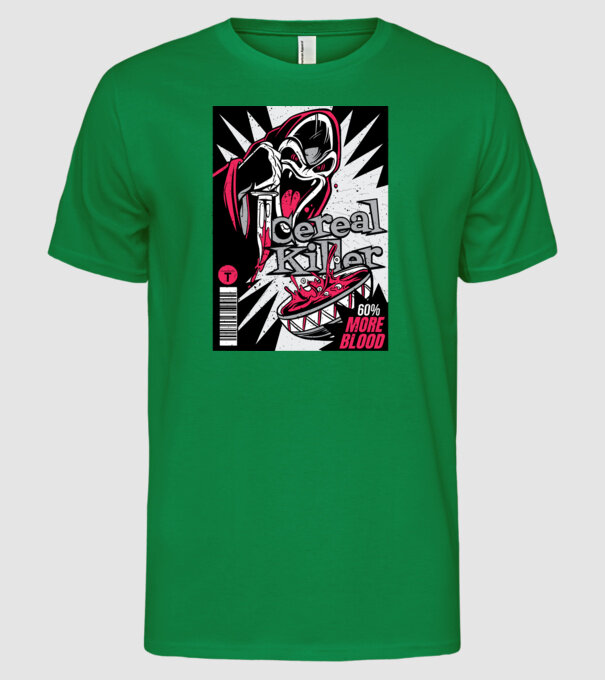 Cereal Killer model verde pe tricou