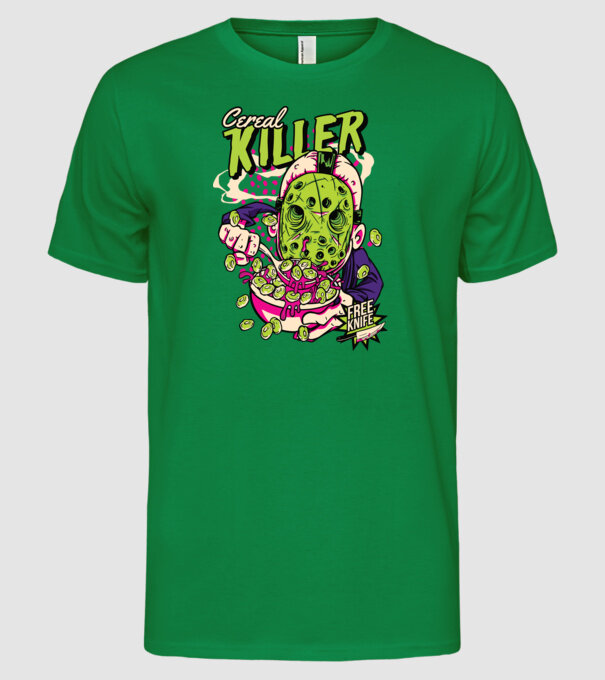 Cereal Killer model verde pe tricou