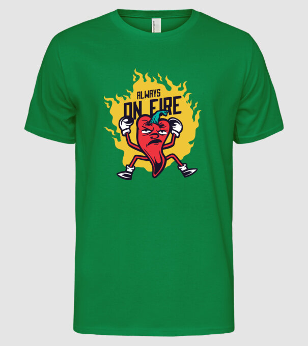 Ardei Chili model verde pe tricou
