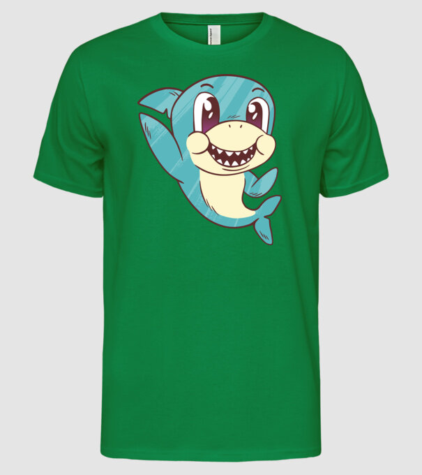 Rechin bebe drăguț model verde pe tricou