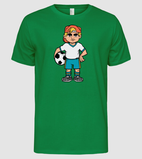 Băiat Fotbalist model verde pe tricou