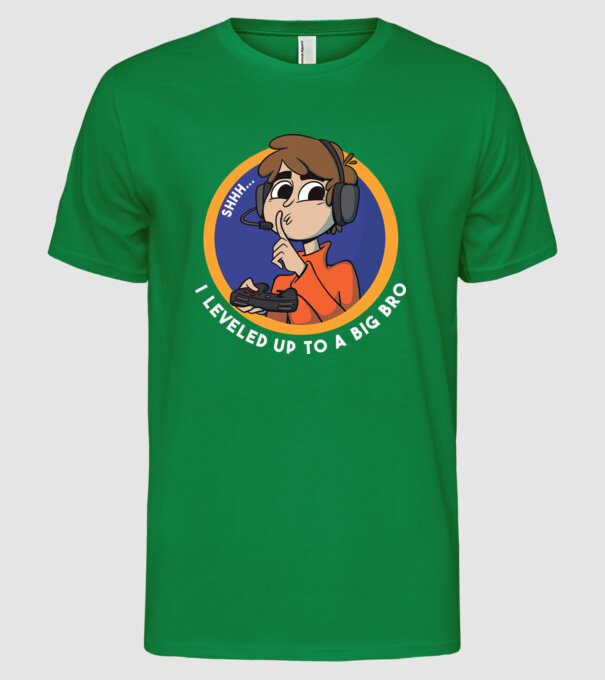 Gamer Frate mai mare model verde pe tricou