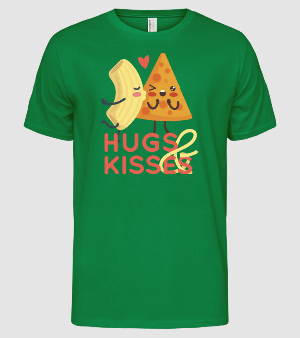 'Hawaii pizza dragoste tricou drăguț Valentine''s Day' model verde pe tricou