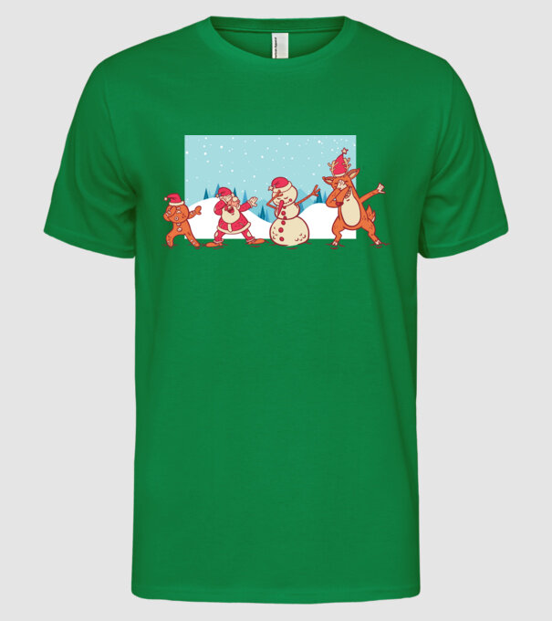 Crăciun DAB model verde pe tricou