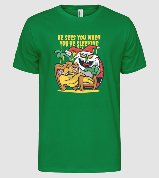 Elf de Crăciun model verde pe tricou