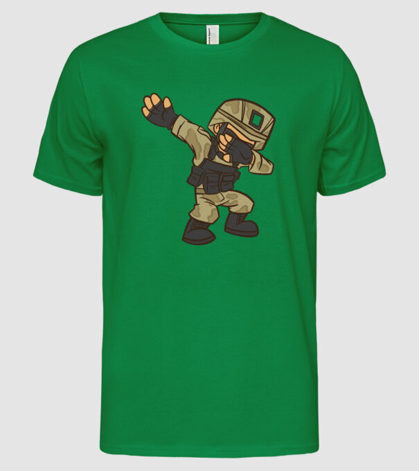Soldat DAB model verde pe tricou