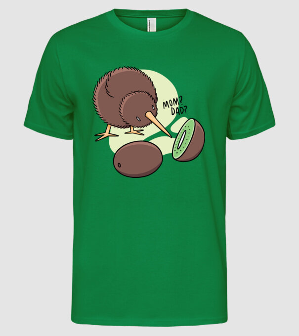 Familie Kiwi model verde pe tricou