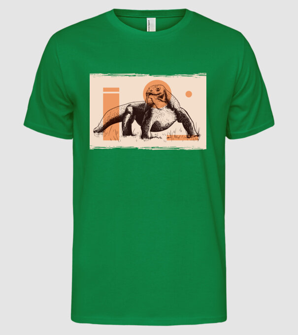 Șopârlă dragon de Komodo model verde pe tricou