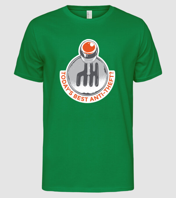 Cutia de viteze manuală este cel mai bun anti-furt tricou amuzant model verde pe tricou