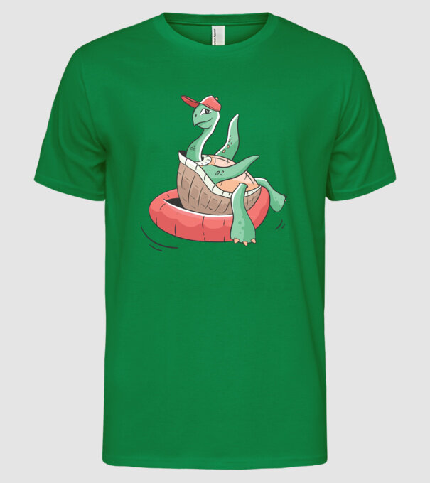 Broască țestoasă cool model verde pe tricou