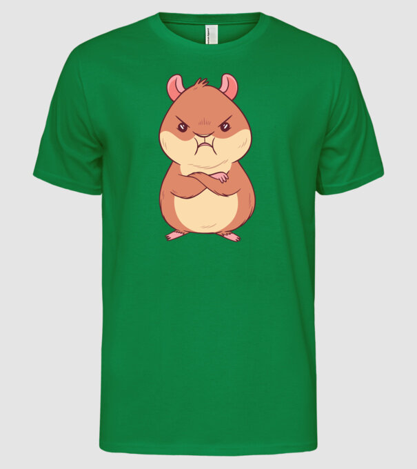 Hamster furios model verde pe tricou