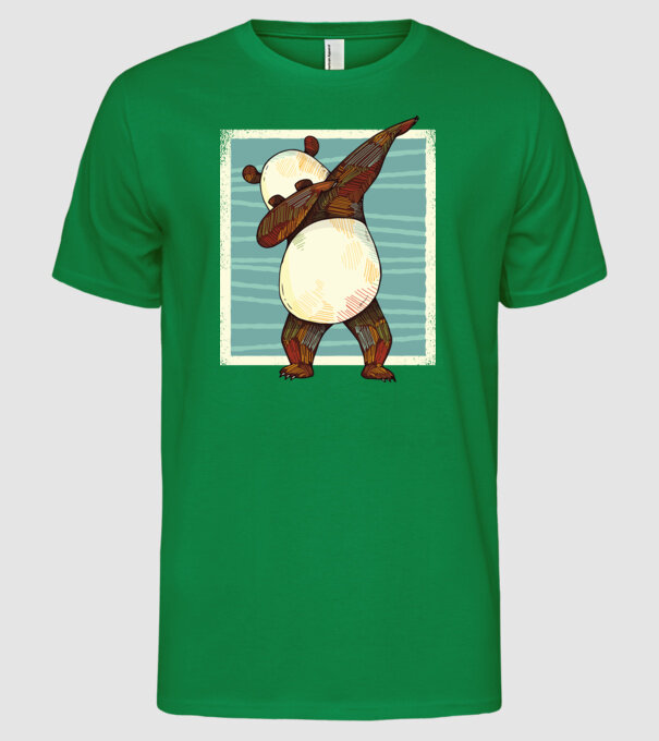 Panda DAB dans model verde pe tricou