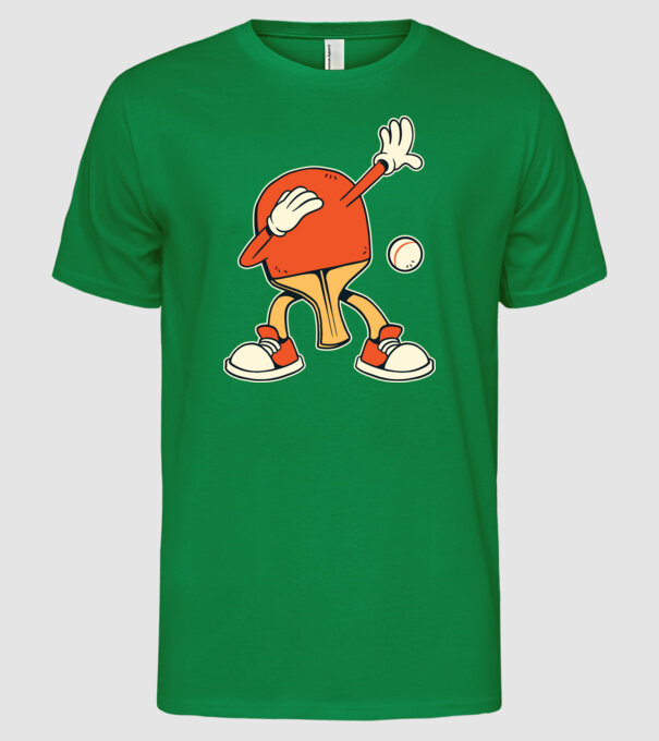 Ping Pong DAB model verde pe tricou