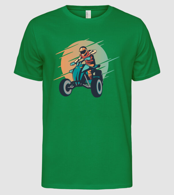 Concurent ATV model verde pe tricou
