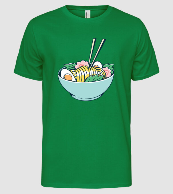 Paste Ramen model verde pe tricou