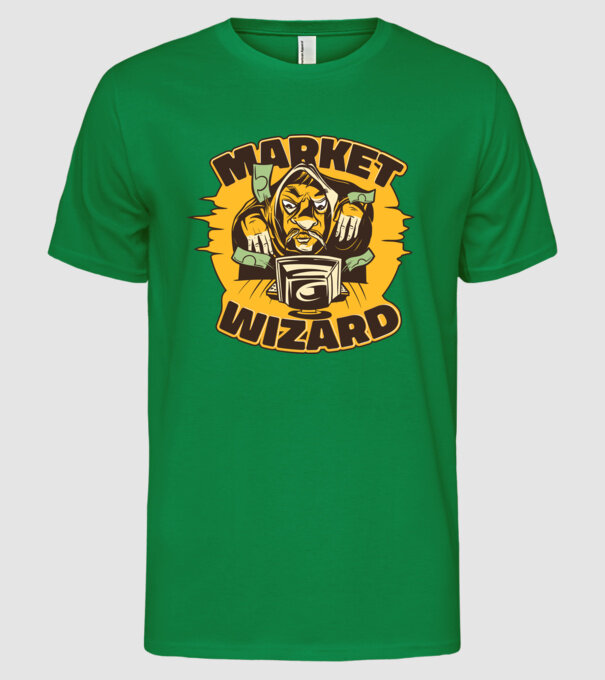 Guru al pieței bursiere model verde pe tricou
