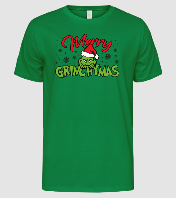 Merry Grinchymas - Grinch model verde pe tricou