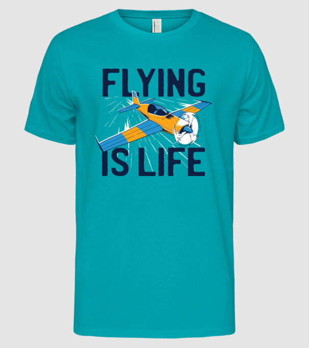 Zborul este viață model turcoaz pe tricou