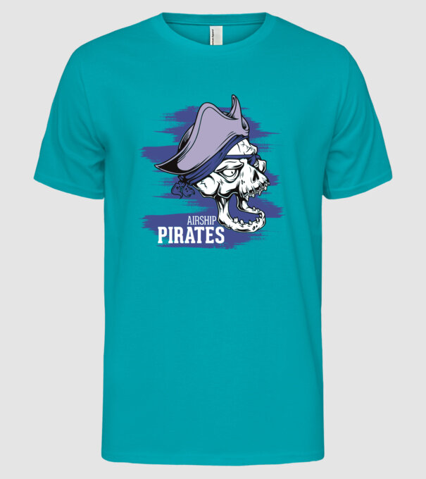 Airship Pirates 2 - Pirat model turcoaz pe tricou