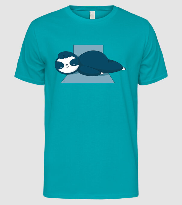 Leneș dormind model turcoaz pe tricou