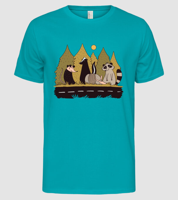 Animals Crossing model turcoaz pe tricou