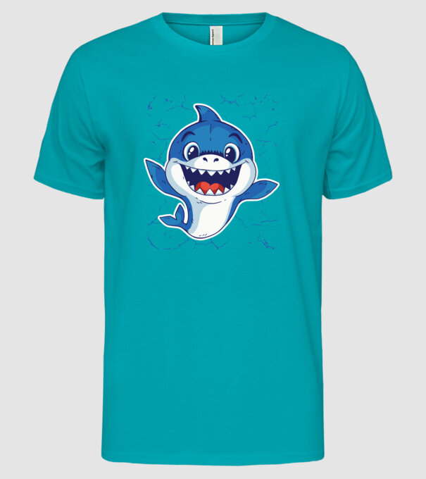 Baby Shark tricou drăguț cu rechin model turcoaz pe tricou