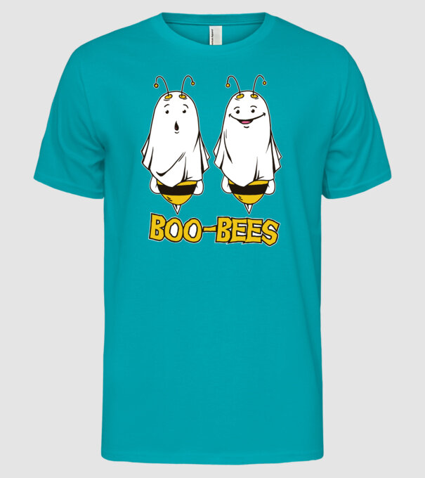 Boo Bees - Albine fantomă Halloween model turcoaz pe tricou