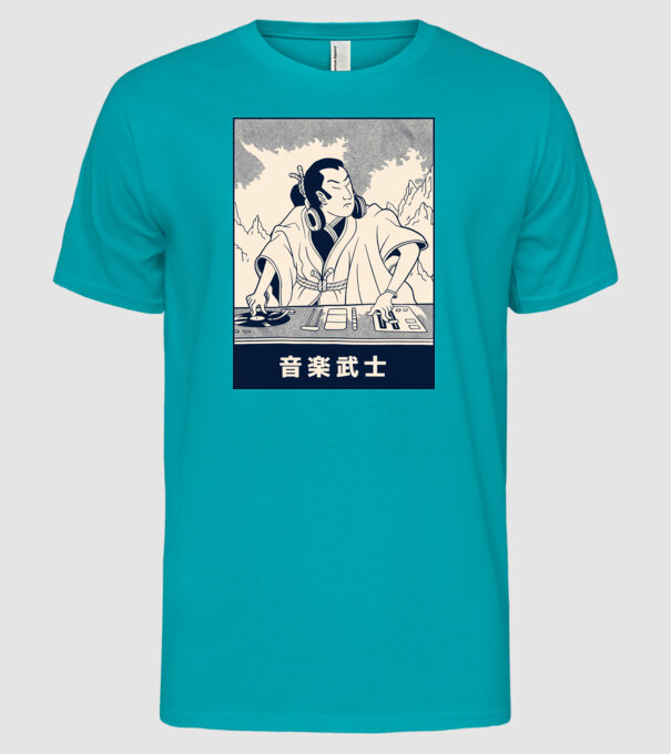 DJ Samurai model turcoaz pe tricou
