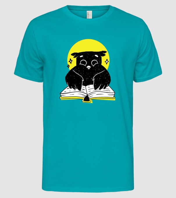 Bufniță de noapte model turcoaz pe tricou