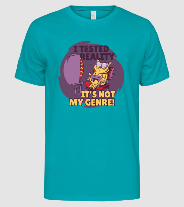 Bufnița Gamer model turcoaz pe tricou