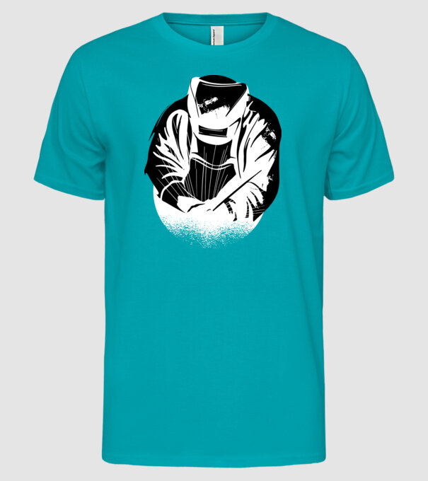 Tricou sudor model turcoaz pe tricou
