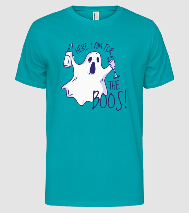 Here I am for the Boos model turcoaz pe tricou