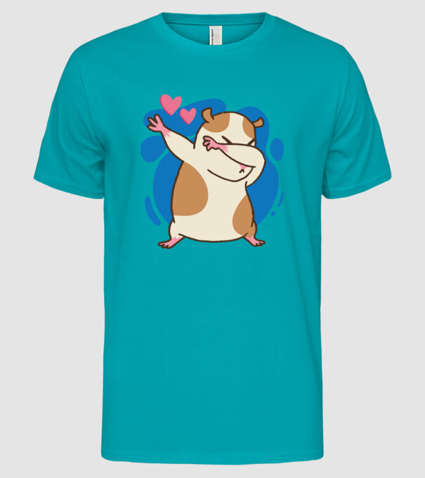 Hamster DAB model turcoaz pe tricou