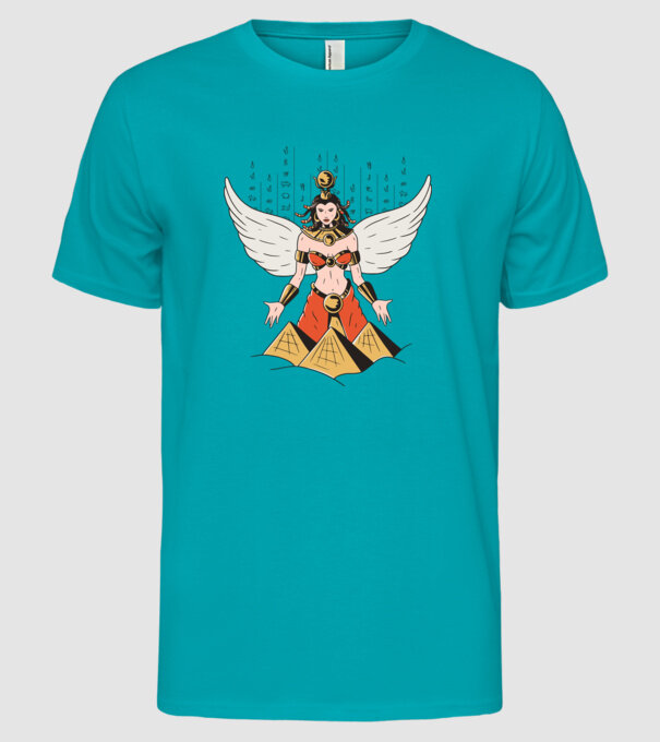 Zeița Isis model turcoaz pe tricou