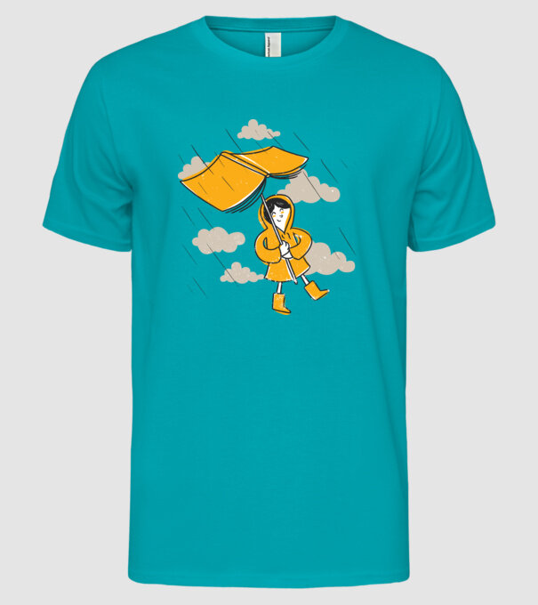 Umbrelă Carte model turcoaz pe tricou