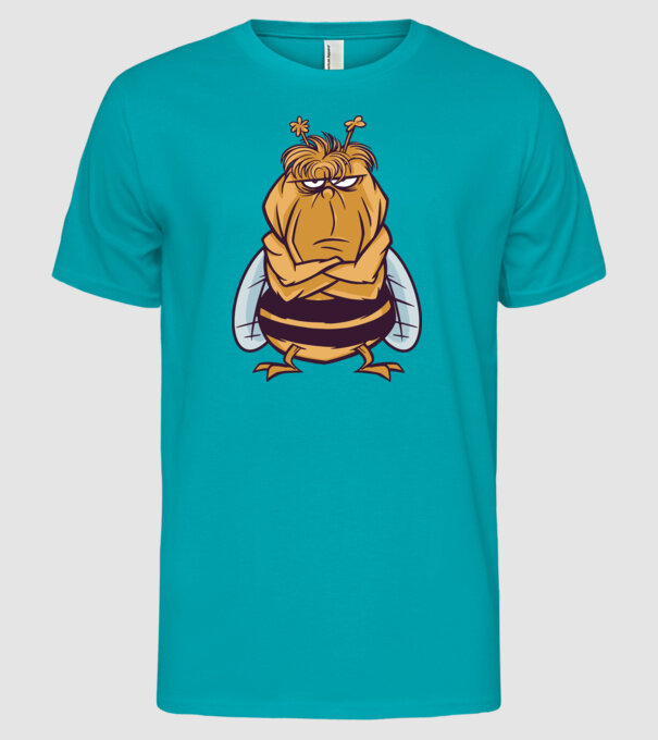 Albină Supărată model turcoaz pe tricou