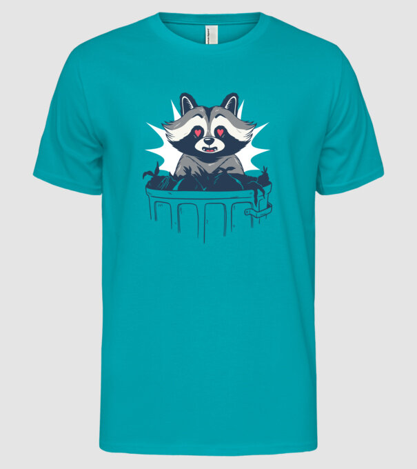 Raton model turcoaz pe tricou