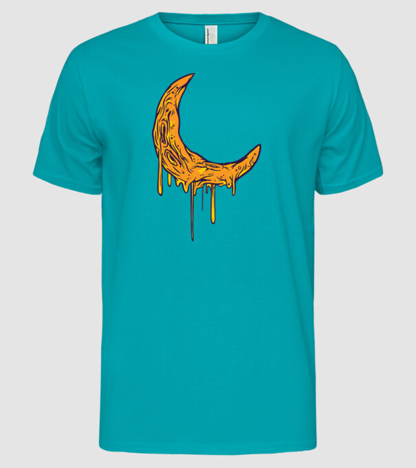 Luna topindu-se model turcoaz pe tricou