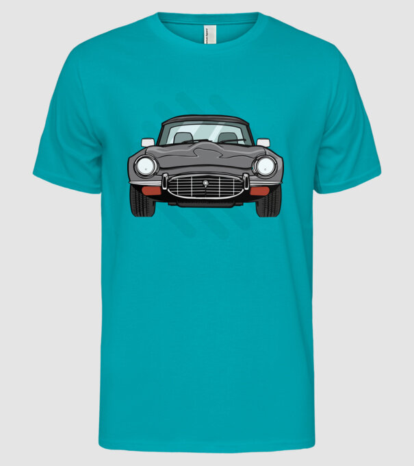 Mașină veche model turcoaz pe tricou