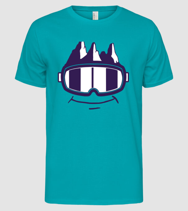 Ochelari de schi Smiley model turcoaz pe tricou