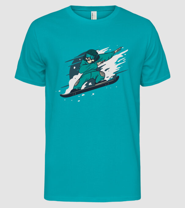 Schelet Snowboard DAB model turcoaz pe tricou