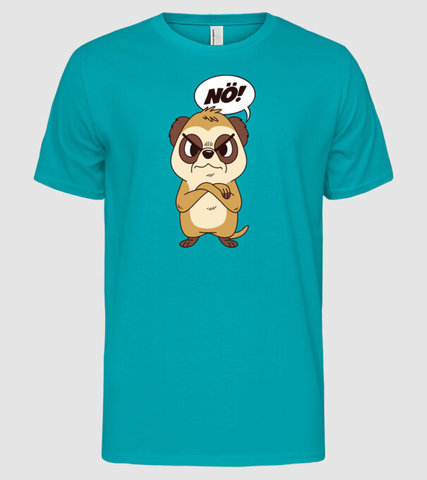 Suricată model turcoaz pe tricou