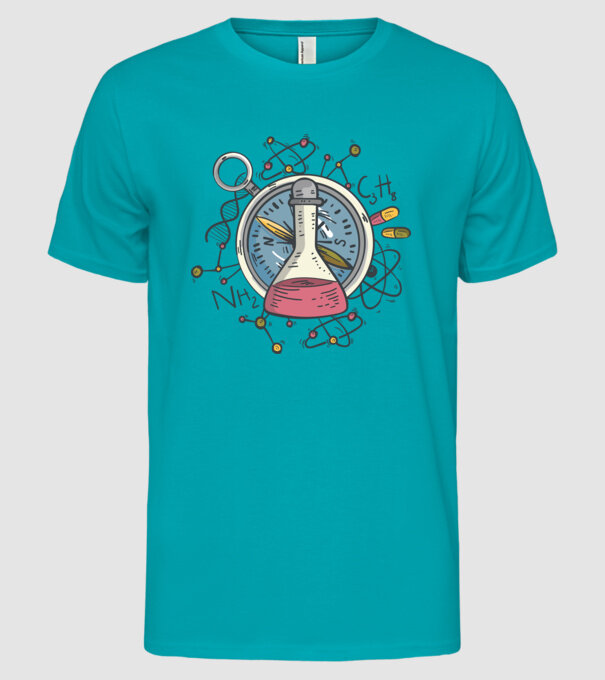 Științific - Chimie model turcoaz pe tricou