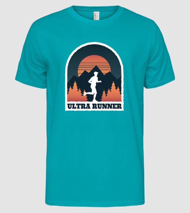 Ultra Runner Tricou alergare model turcoaz pe tricou