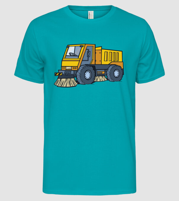 Camion spălare străzi model turcoaz pe tricou