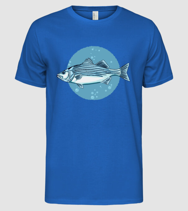Biban de mare model albastru regal pe tricou