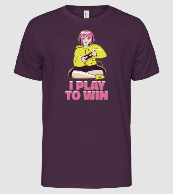 Anime fată Gamer model mov pe tricou