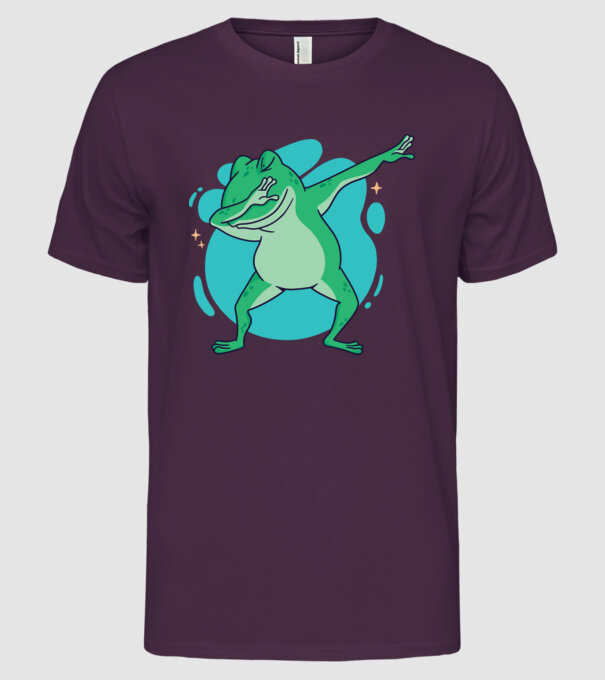 Broască DAB model mov pe tricou