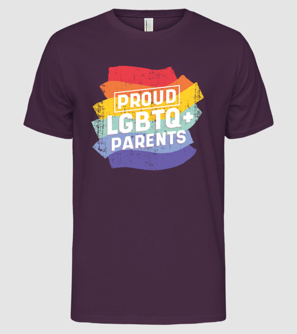 Părinți mândri LGBTQ model mov pe tricou